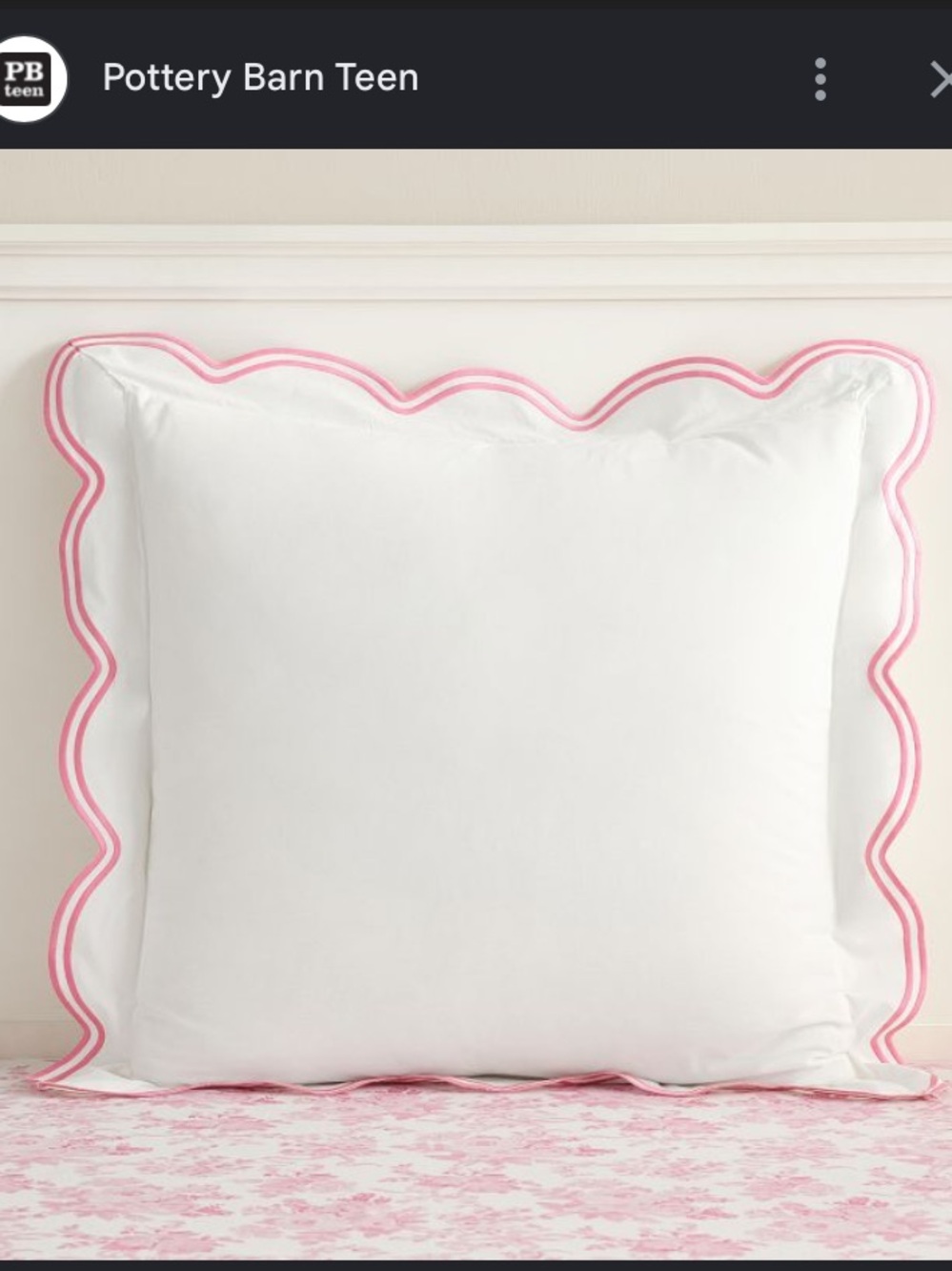LoveShackFancy Embroidered Scallop Euro Pillow Cover